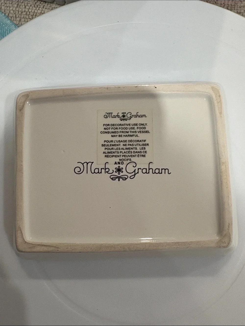 Mark & Graham Cream and Gold 'Jewels' Trinket Dish